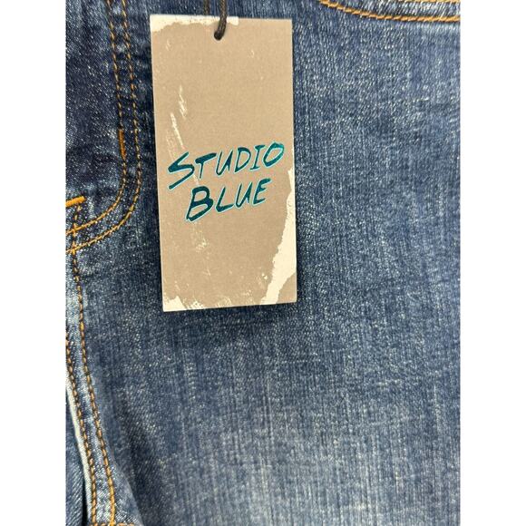 Studio Blue Womens Denim High Rise Double Vision Jeans Skinny Leg Size 29 Blue - Picture 5 of 5